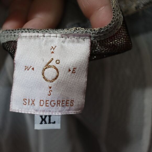 Six Degrees Layered Mesh Y2k Tank Top XL Going Out Top - Picture 10 of 11